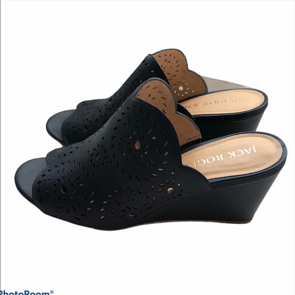 Jack Rodgers Ronnie Wedge Cork Slide Sandals 10 - Picture 9 of 12